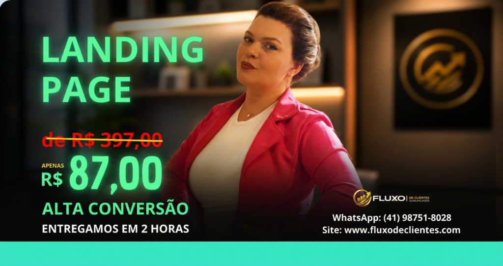 Exemplo de criação de Landing Pages Curitiba para captação de leads - Fluxo de Clientes