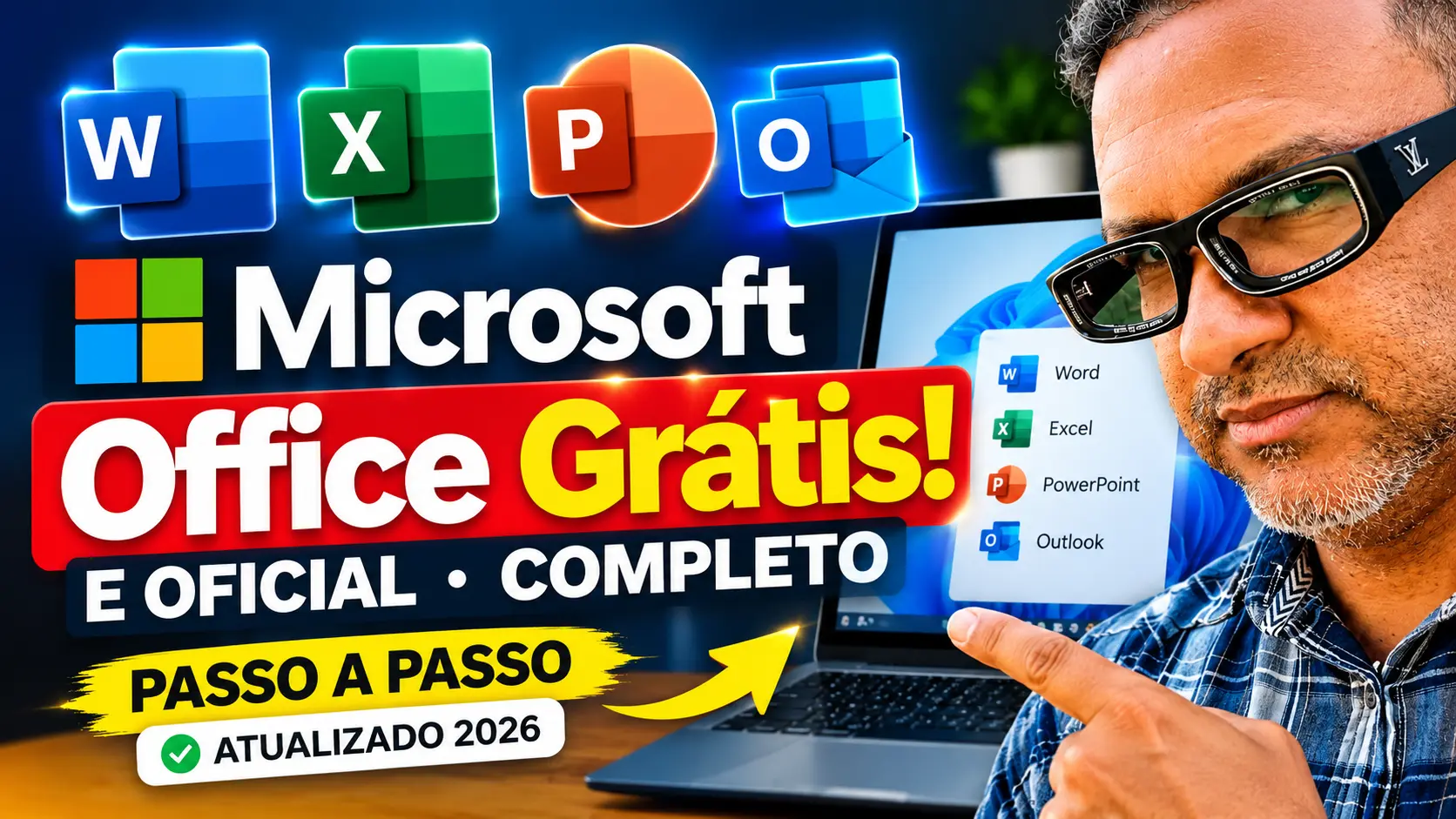 Como baixar e instalar o Microsoft Office grátis e oficial completo passo a passo atualizado 2026